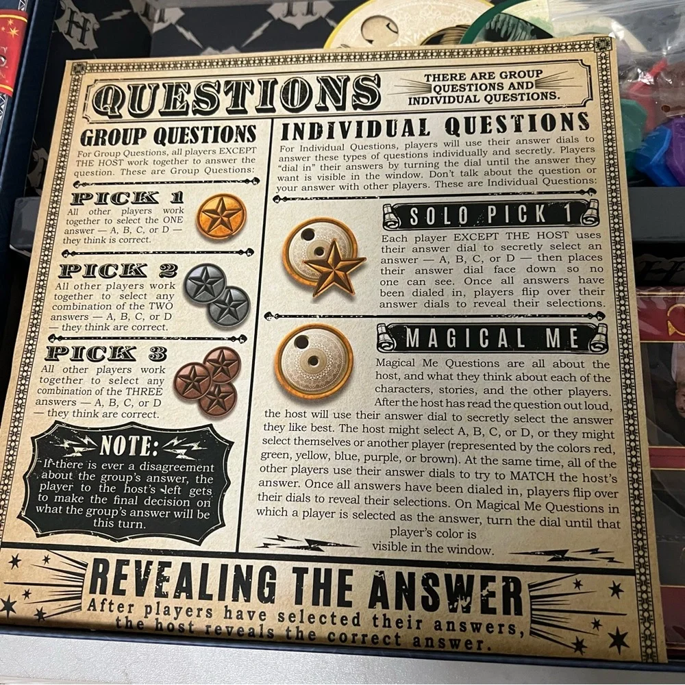 Ravensburger Pictopia Harry Potter Edition Family Board Game Trivia Questions
